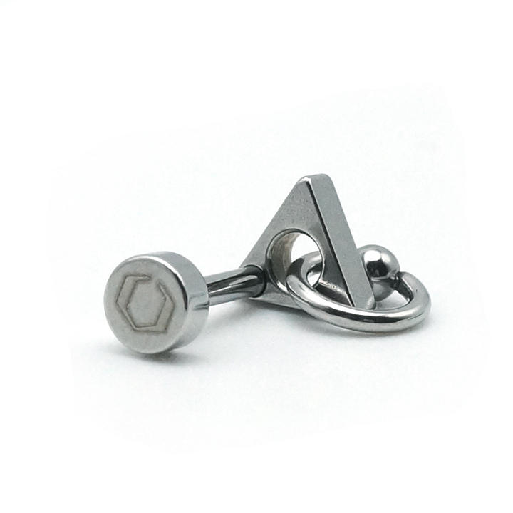 MULL】 トライアングルinビーズリングバーベル