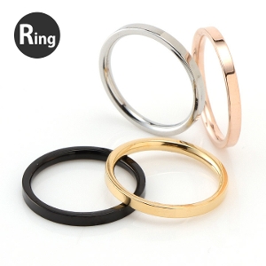 リング 指輪 RING シンプル プレーン 重ね付け ステンレス コーディネート 2mm
