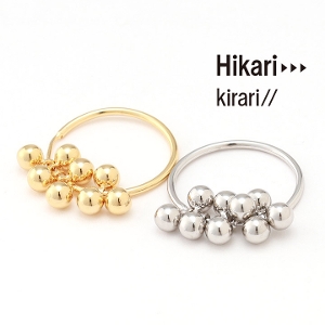 【FINAL SALE】 Hikari Kirari// メタルボールいっぱいリング (ネコポスOK) 4,400円(税込)以上 送料無料 0516cs