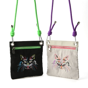 【CAT】刺繍POUCH BAG